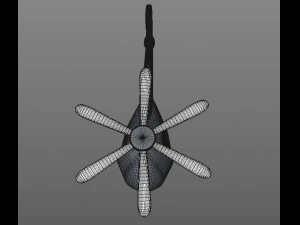Cartoon helicopter 3D Model