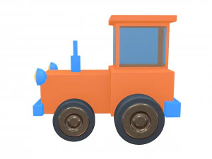 trator de desenho animado Modelo 3D