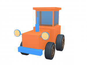 cartoon tractor Model 3D