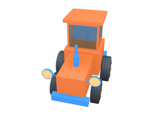 cartoon tractor Model 3D