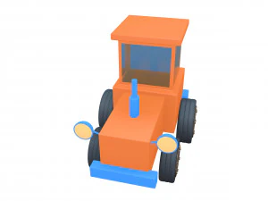 cartoon tractor 3D Model