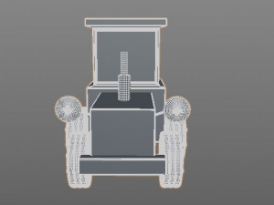 cartoon tractor Model 3D