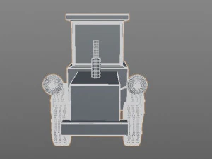 cartoon tractor 3D Model