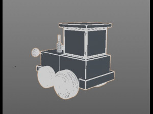 cartoon tractor Model 3D