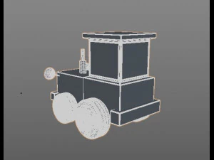 cartoon tractor 3D Model