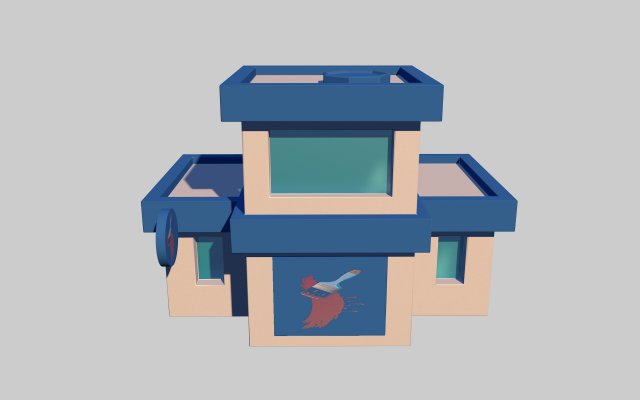 artoon garage 3D 모델 .c4d .max .obj .3ds .fbx .stl .blend 