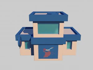 garagem artoon Modelo 3D