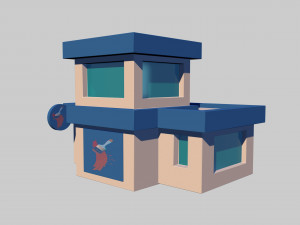 artoon garage 3D 모델