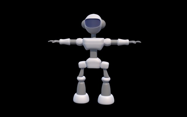 Cartoon robot 3D मॉडल .c4d .max .obj .3ds .fbx .stl .blend 