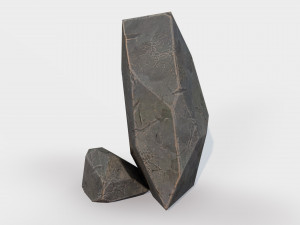 assets pack of stones game ready Model 3D