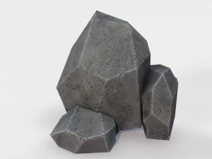 assets pack of stones game ready 3D Model