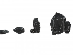 assets pack of stones game ready Model 3D