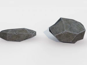 assets pack of stones game ready 3D Model