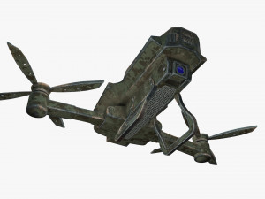 detailed military drone reconnaissance with pbr materials 3D Model