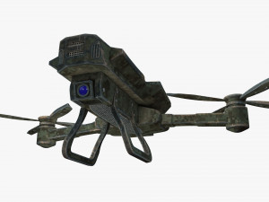 detailed military drone reconnaissance with pbr materials 3D Model
