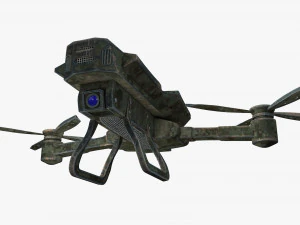 detailed military drone reconnaissance with pbr materials 3D Model