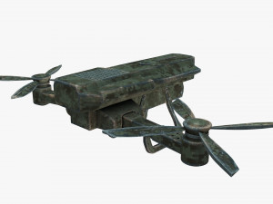 detailed military drone reconnaissance with pbr materials 3D Model