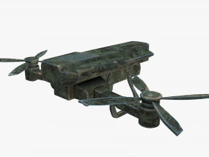 detailed military drone reconnaissance with pbr materials 3D Model