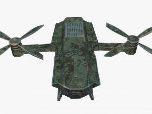 detailed military drone reconnaissance with pbr materials 3D Model
