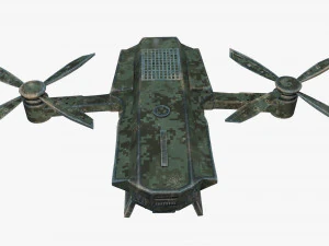detailed military drone reconnaissance with pbr materials 3D Model