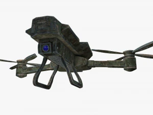 detailed military drone reconnaissance with pbr materials 3D Model