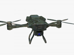 detailed military drone reconnaissance with pbr materials 3D Model