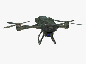 detailed military drone reconnaissance with pbr materials 3D Model