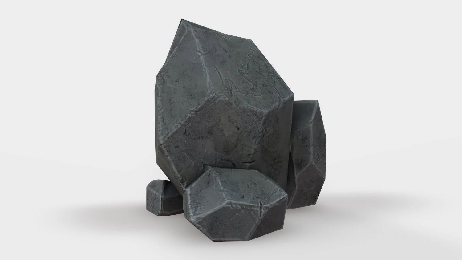 highly detailed stone for game with pbr material low-poly 3D Model .c4d .max .obj .3ds .fbx .stl .blend 