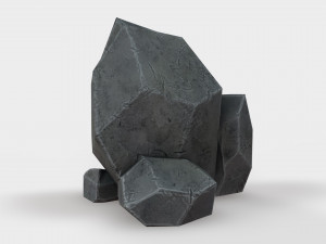 highly detailed stone for game with pbr material low-poly 3D 모델