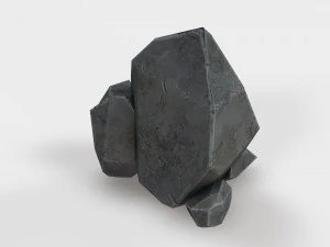 highly detailed stone for game with pbr material low-poly 3D Model