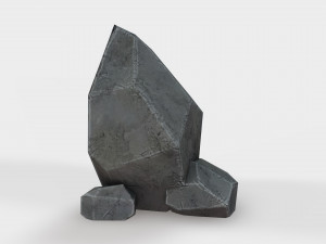 highly detailed stone for game with pbr material low-poly 3D Modell