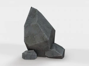 highly detailed stone for game with pbr material low-poly 3D Model