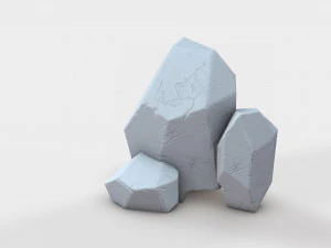 highly detailed stone for game with pbr material low-poly 3D Model