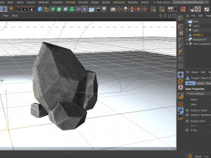 highly detailed stone for game with pbr material low-poly 3D Modell