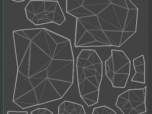 highly detailed stone for game with pbr material low-poly 3D Modell