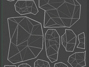 highly detailed stone for game with pbr material low-poly 3D Model