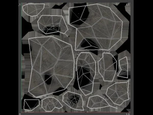 highly detailed stone for game with pbr material low-poly 3D Model