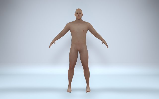 realistic male with rigging low-poly 3D Model .c4d .max .obj .3ds .fbx .stl .blend 