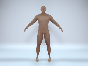 realistic male with rigging low-poly 3D मॉडल