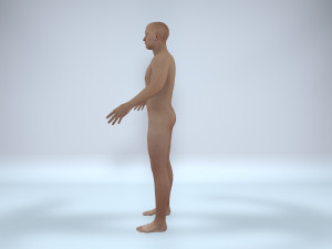 realistic male with rigging low-poly 3D Model