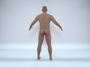 realistic male with rigging low-poly 3D Model