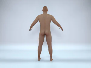 realistic male with rigging low-poly 3D Model