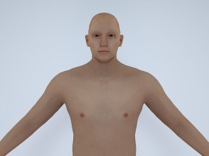 realistic male with rigging low-poly 3D Model