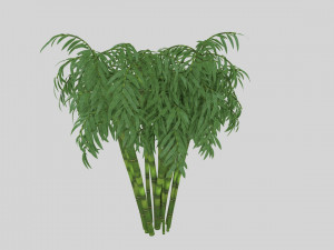 bamboo low-poly 3Dモデル