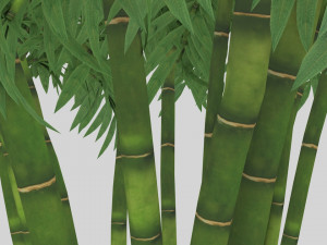 bamboo low-poly 3Dモデル
