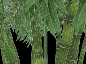 bamboo low-poly 3Dモデル