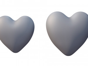 heart model for lovers with he and she textures 3D Model
