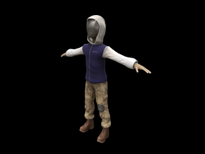 Street military guy - PBR -Rigged- Low poly Modello 3D