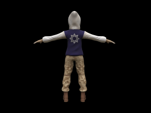 Street military guy - PBR -Rigged- Low poly Modello 3D