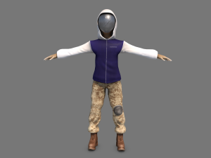Street military guy - PBR -Rigged- Low poly Modello 3D